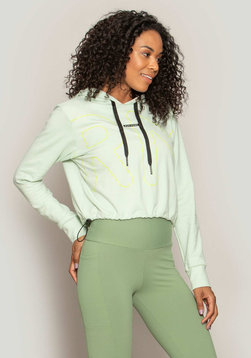 BLUSAO CROPPED MOLETINHO VERDE P