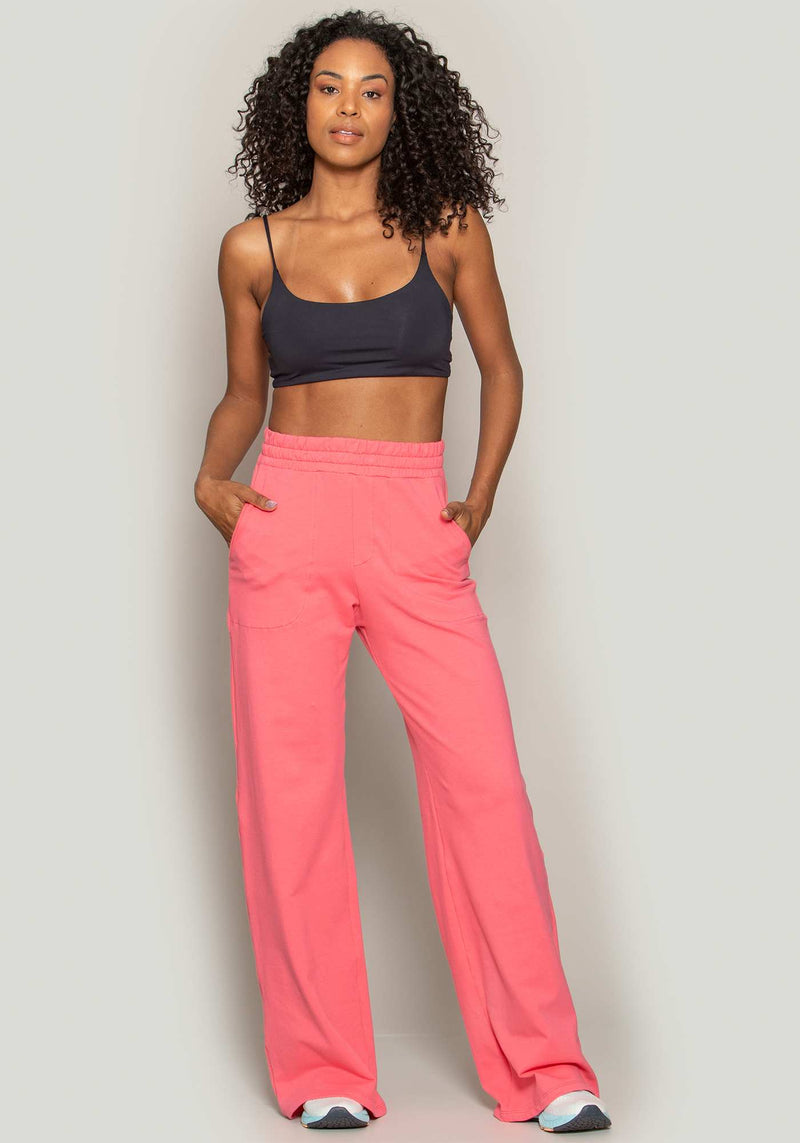 CALÇA PANTALONA MOLETINHO ROSA M