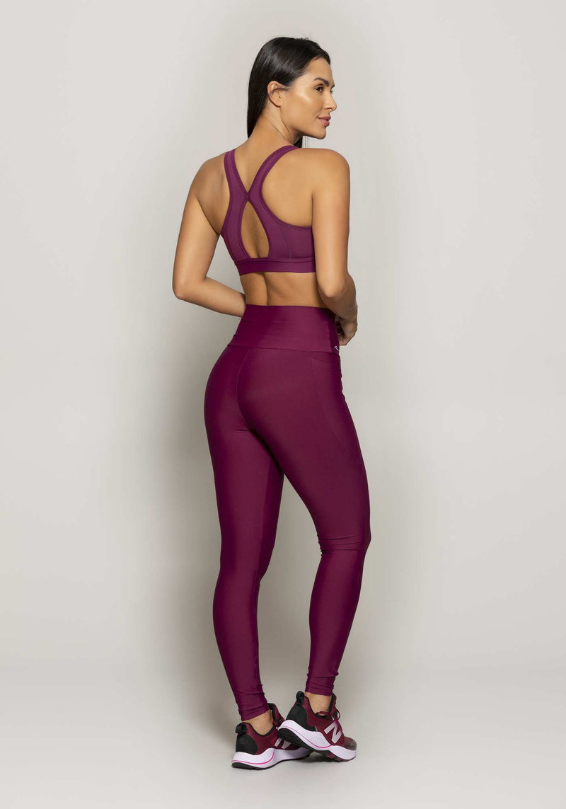 LEGGING COM BOLSO ROXO UVA G