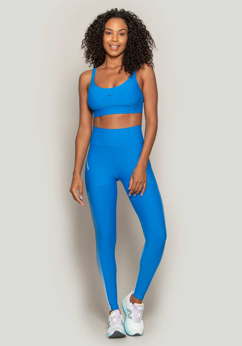 LEGGING CINTURA ALTA BLOCKING AZUL M