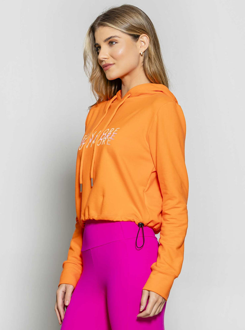 BLUSAO CROPPED MOLETINHO LARANJA M