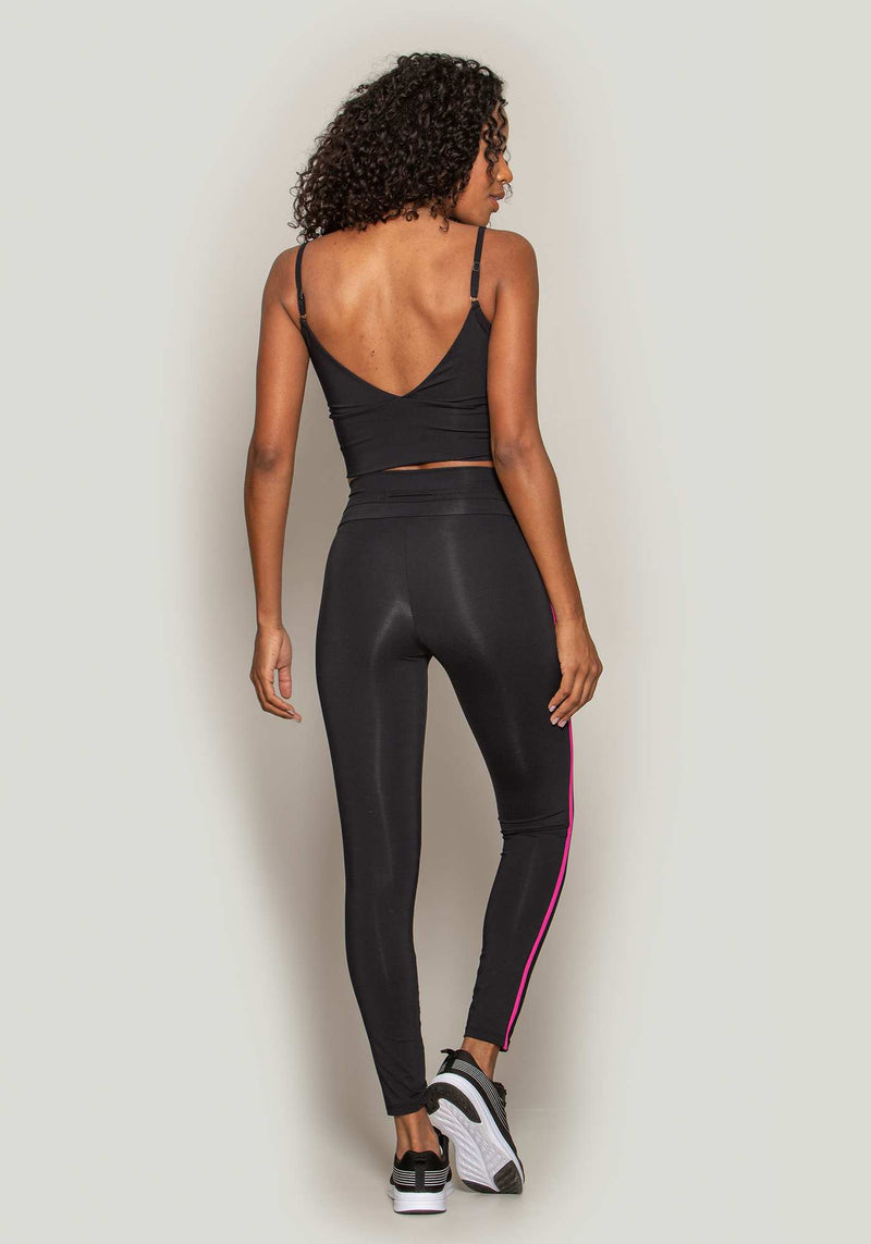 LEGGING RM EMANA LEVE PRETO/ROSA M