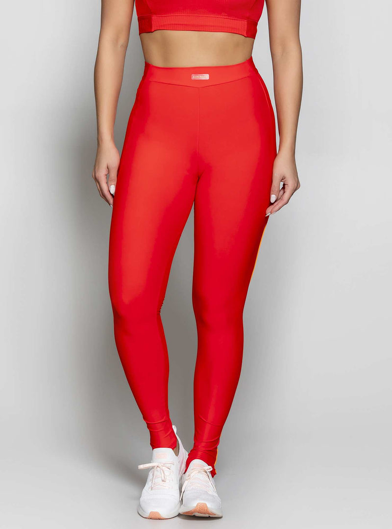 LEGGING BLOCKING VERMELHO/LARANJA P