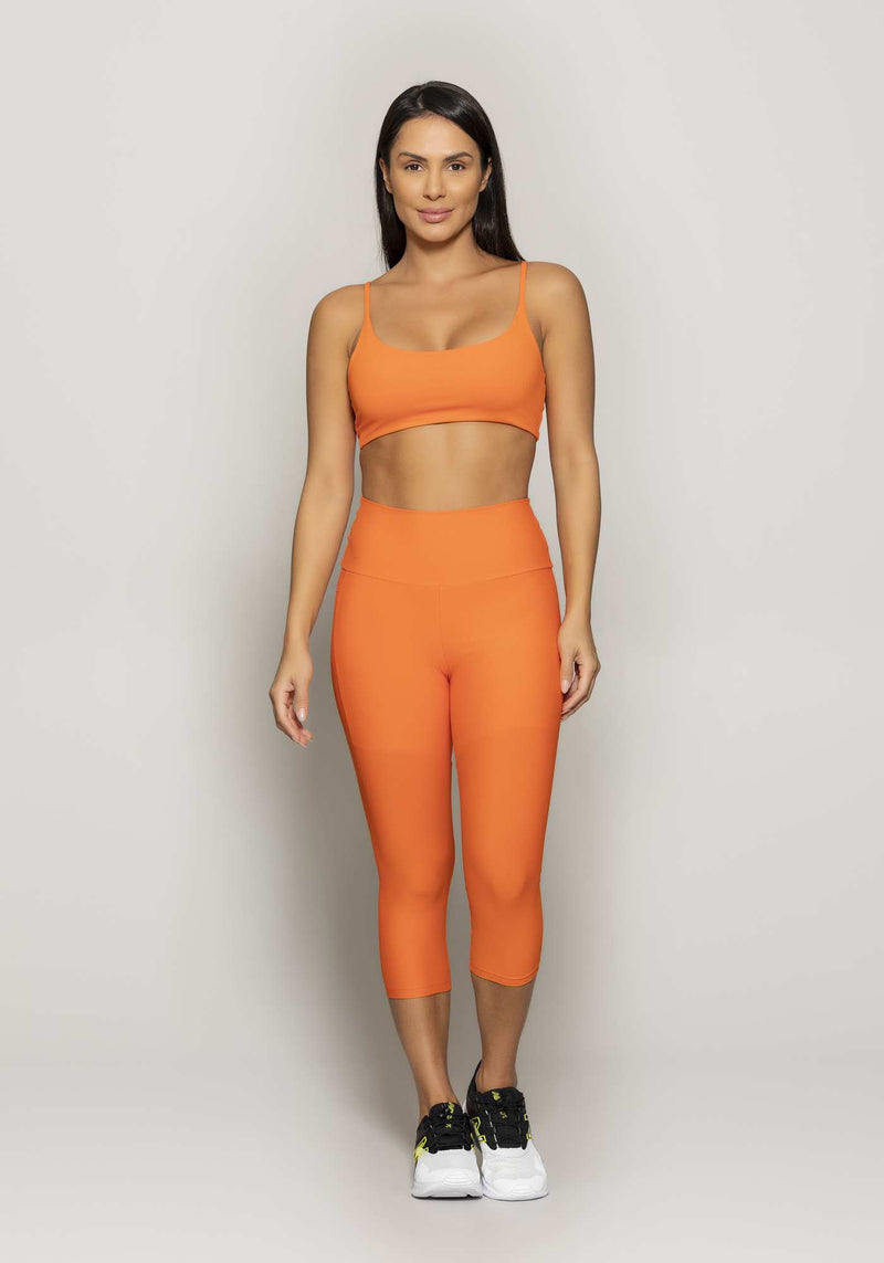 TOP LEVE SUSTENTAÇÃO COMPRESSION LARANJA P