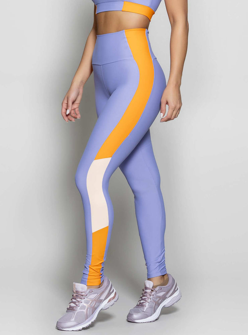 LEGGING BLOCKING LILAS/LARANJA G