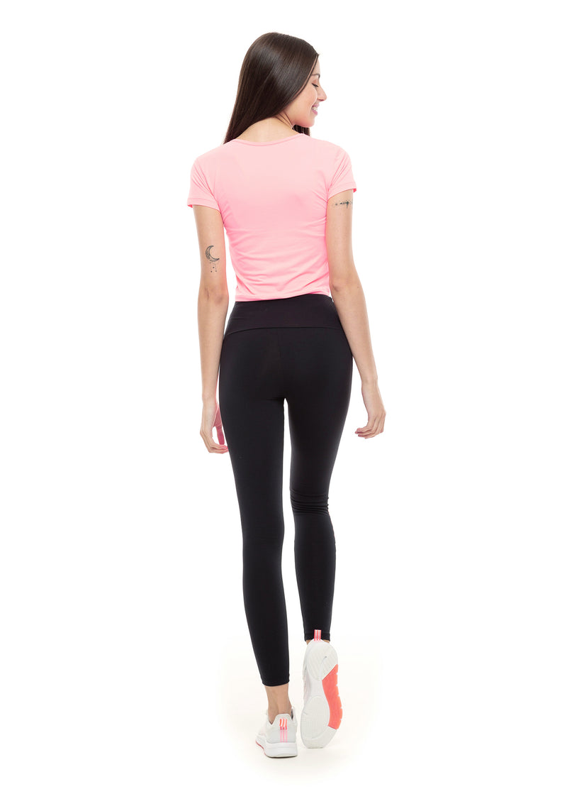 LEGGING RUN MORE POWER FIT PRETO/ROSA P