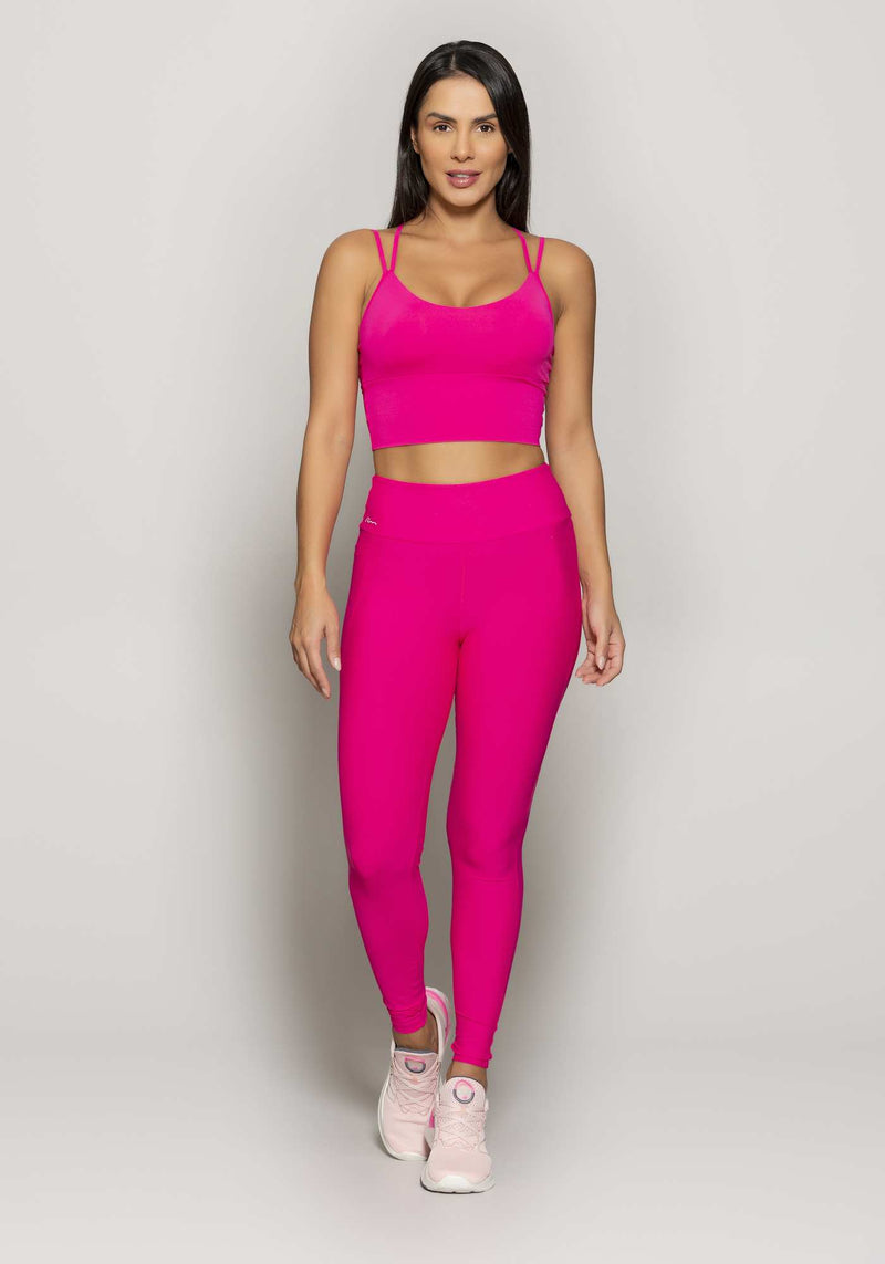 LEGGING COM BOLSO COMPRESSION ROSA P