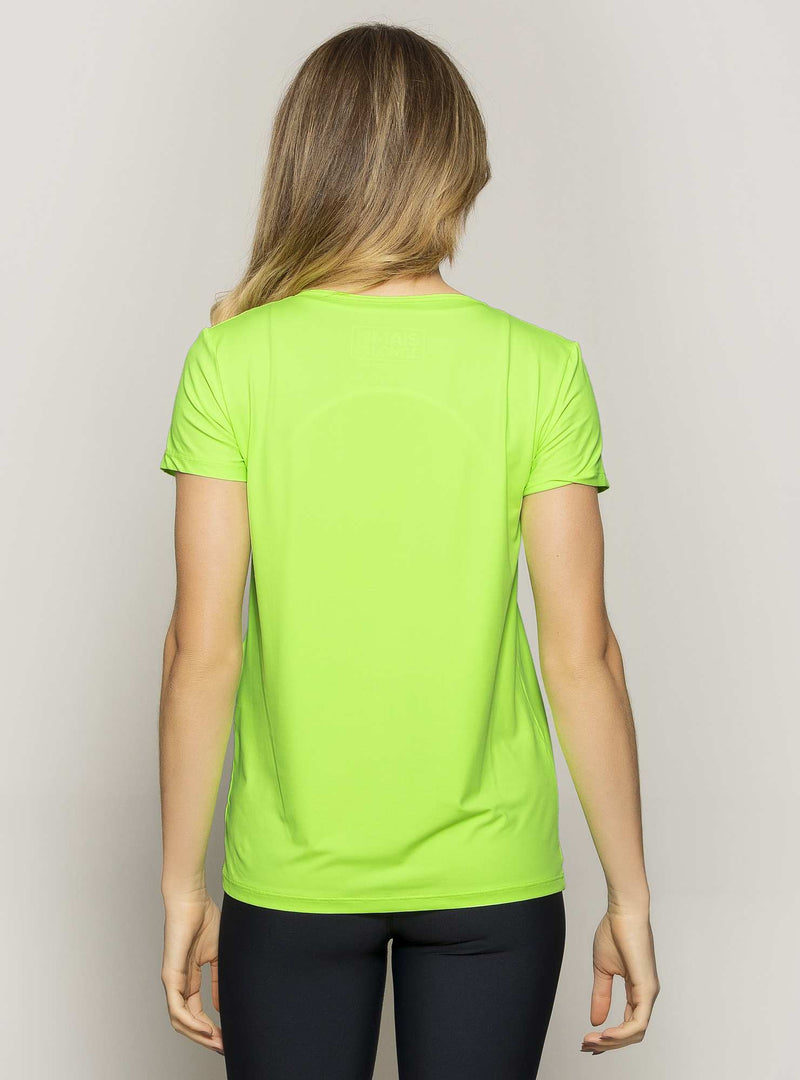 T-SHIRT DECOTE V LUAR NEON M