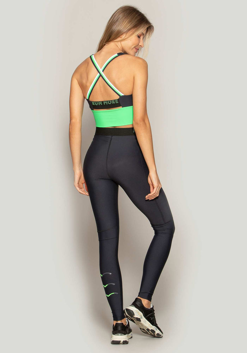 LEGGING RM COMPRESSION PRETO/NEON M