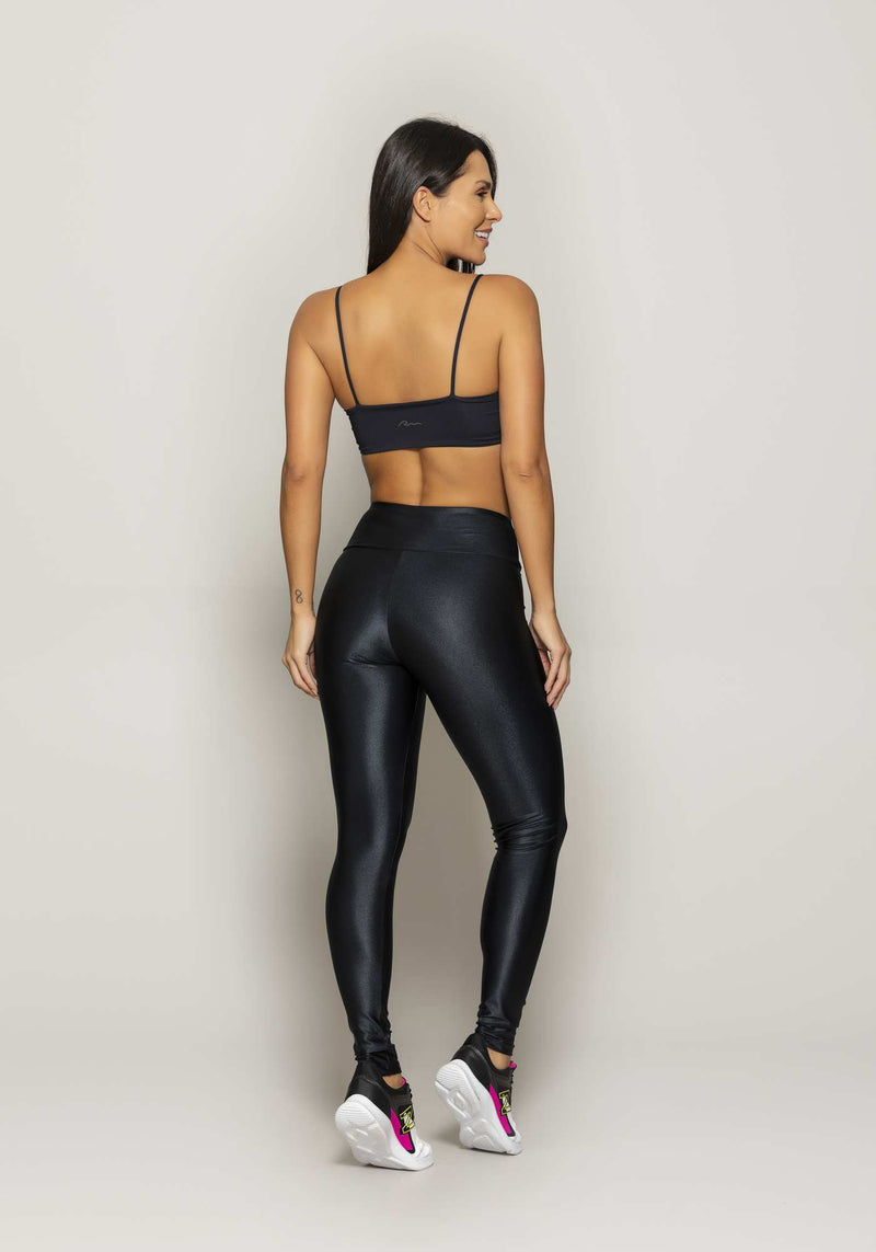 LEGGING BRILHO POWER CETIM PRETO P