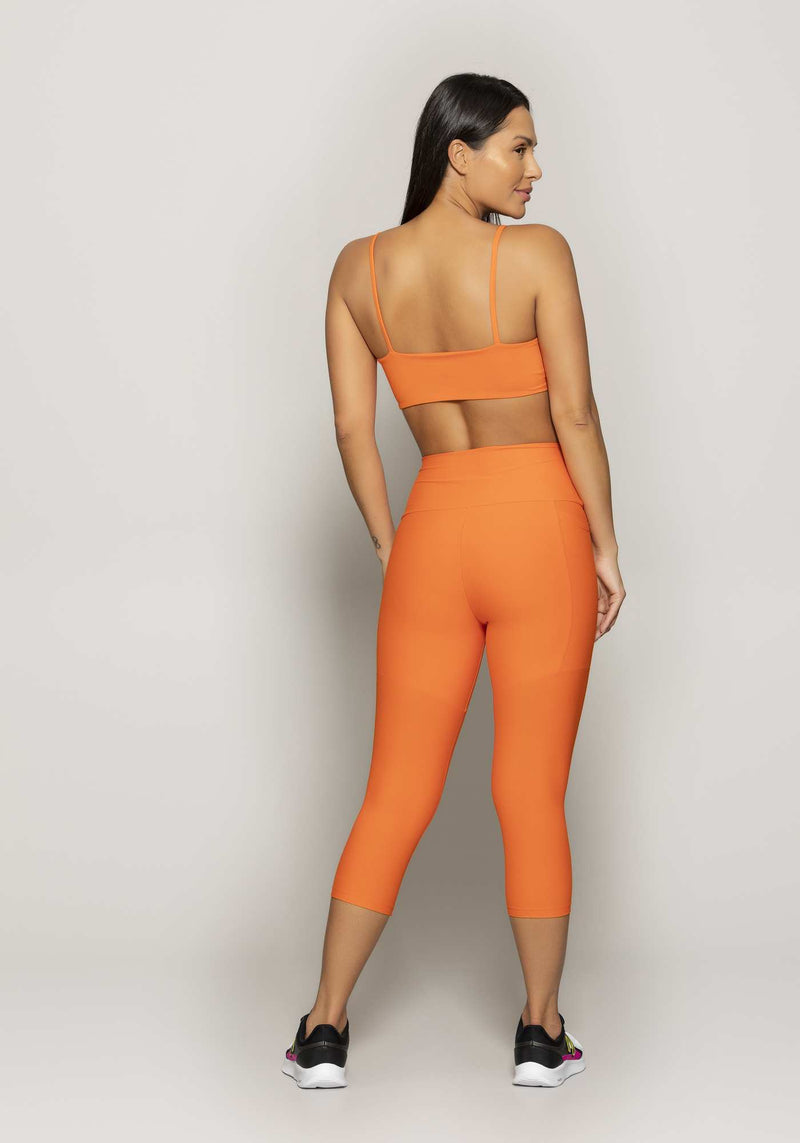 TOP LEVE SUSTENTAÇÃO COMPRESSION LARANJA P