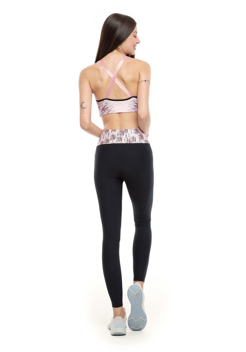 LEGGING RM COMPRESSION COS PRETO/ROSA M