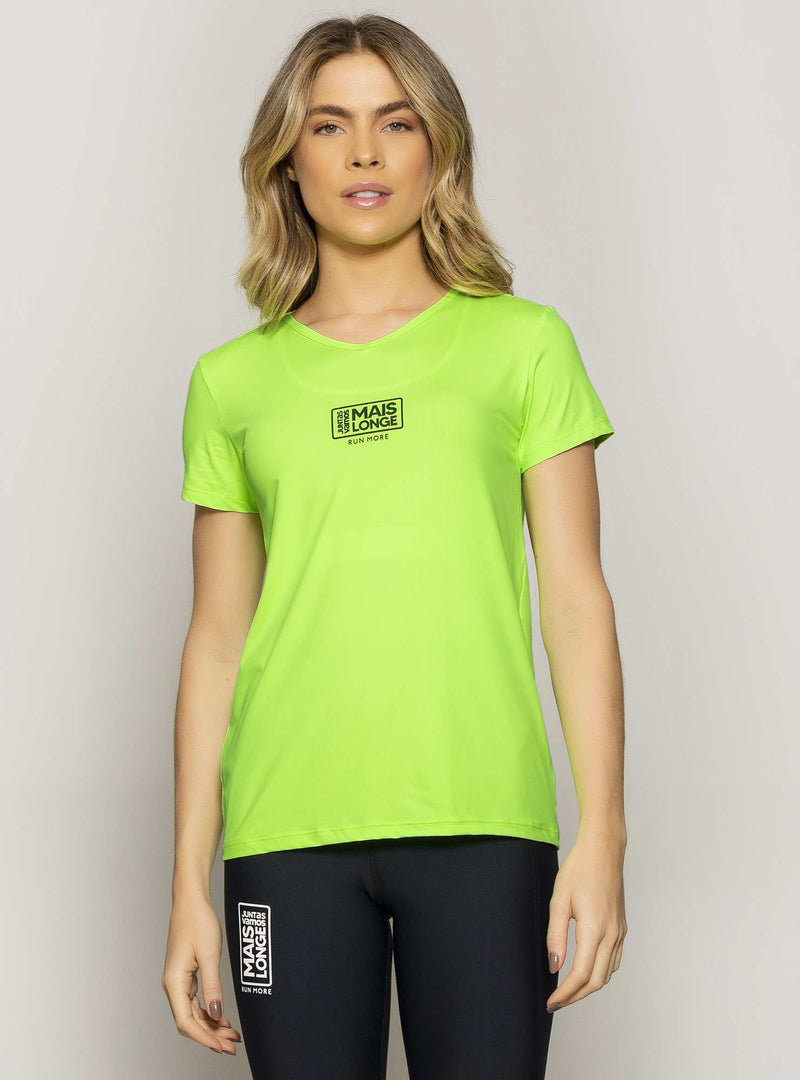 T-SHIRT DECOTE V LUAR NEON M