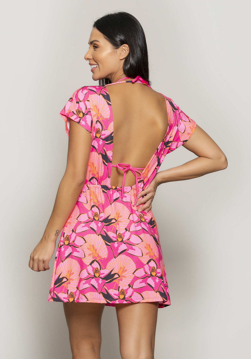 VESTIDO RM ESTAMPADO ROSA M