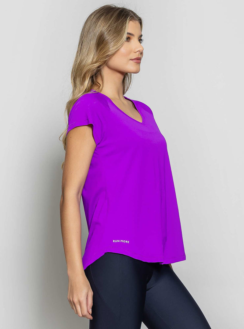 BLUSA ALONGADA NEW TRIP ROXO M