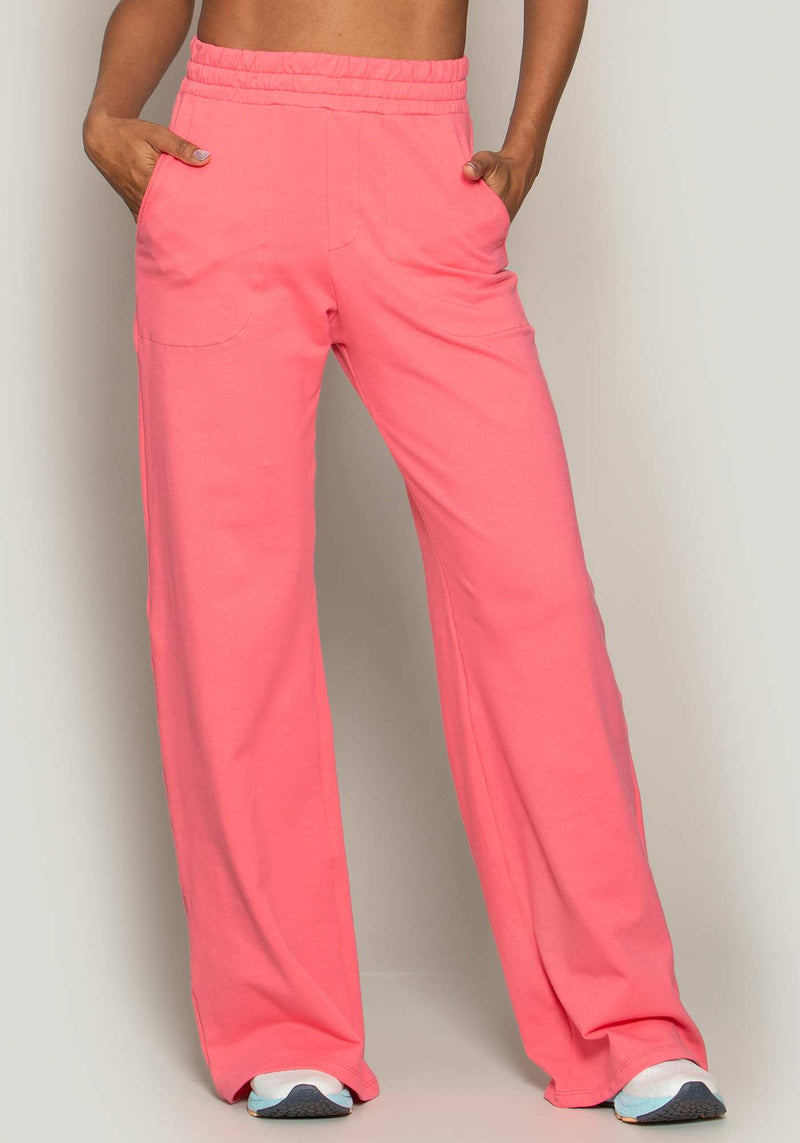 CALÇA PANTALONA MOLETINHO ROSA M