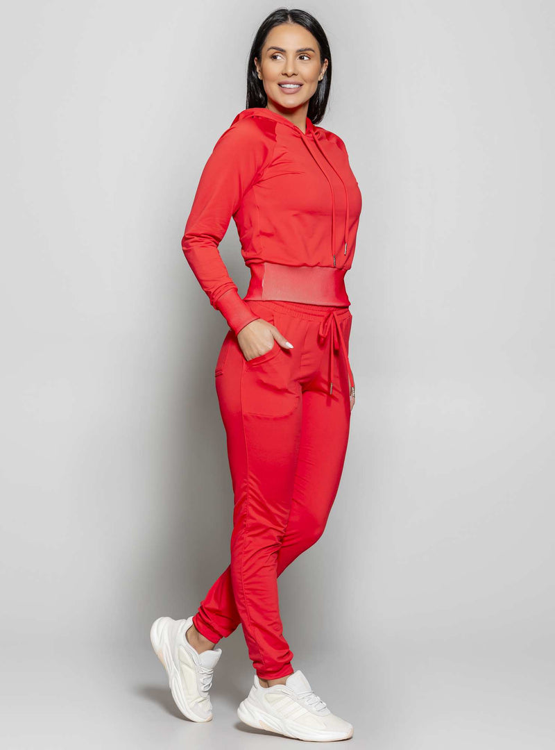 BLUSAO CROPPED THERMO VERMELHO M