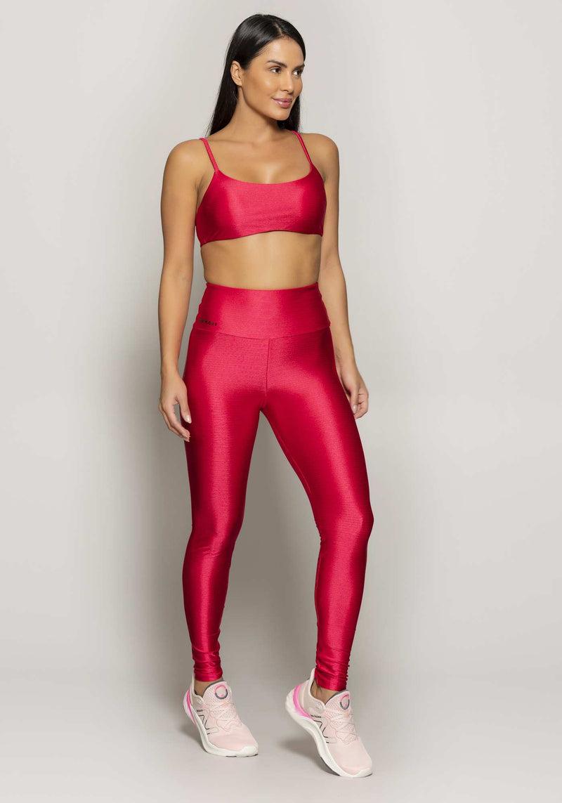 LEGGING CINTURA ALTA SHINE RISCADO ROSA M