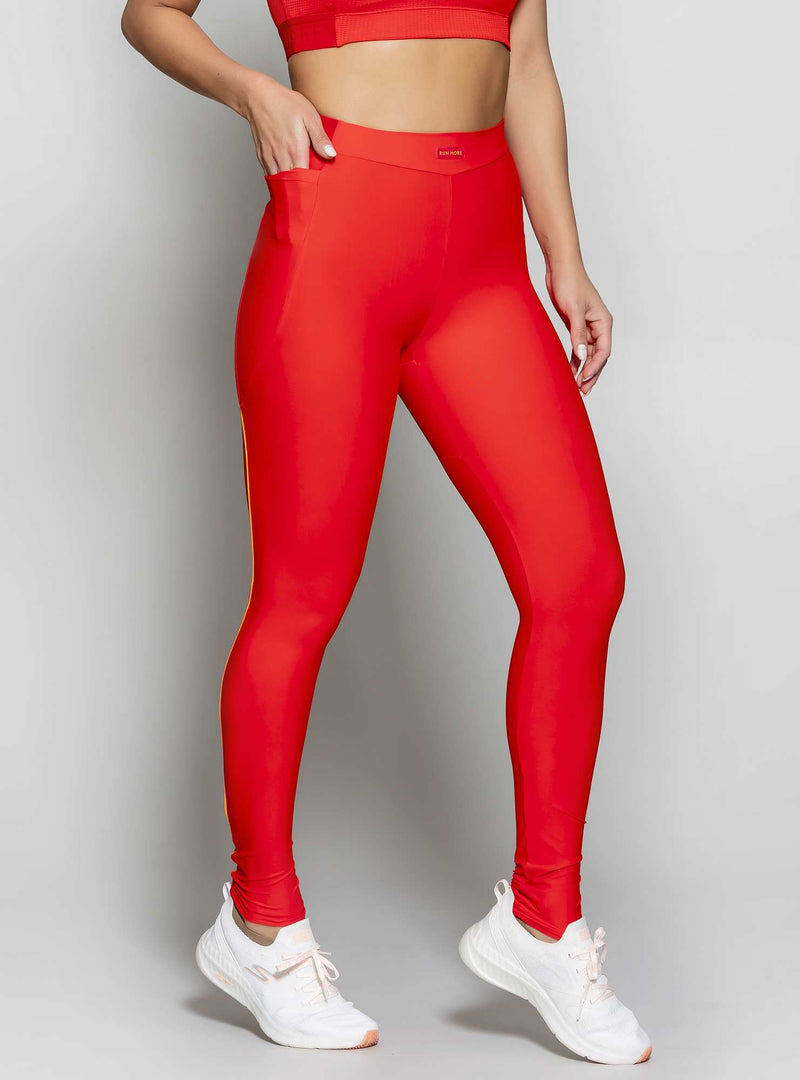 LEGGING BLOCKING VERMELHO/LARANJA P