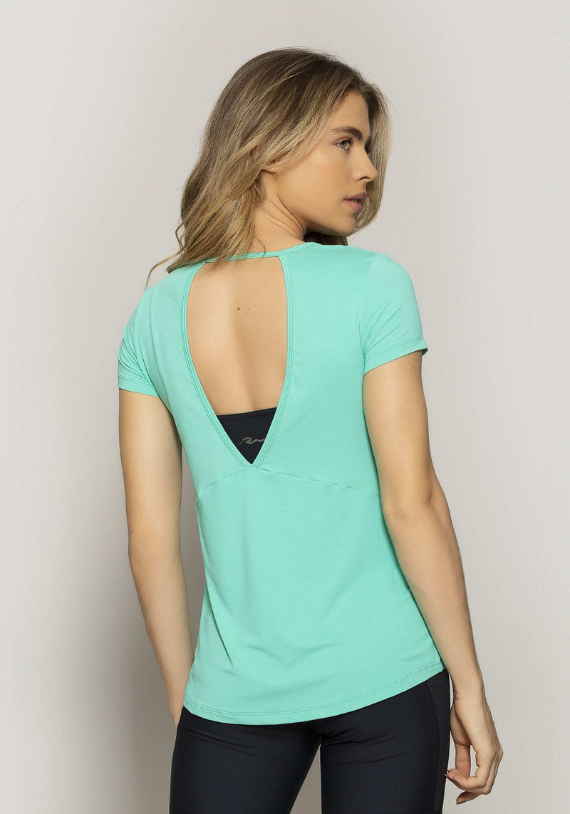 BLUSA ALONGADA NEW TRIP VERDE AGUA M