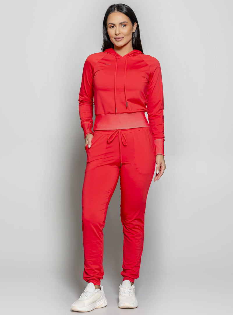 BLUSAO CROPPED THERMO VERMELHO M