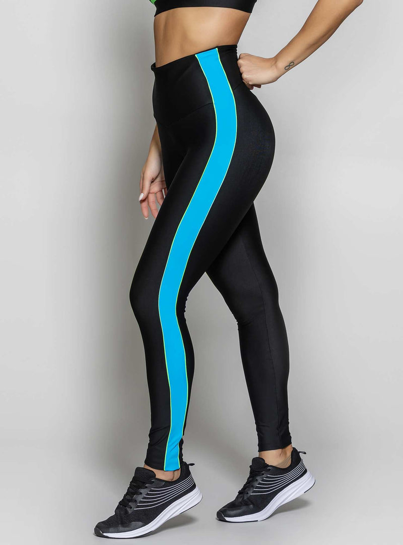 LEGGING CINTURA ALTA MOVE PRETO/AZUL M