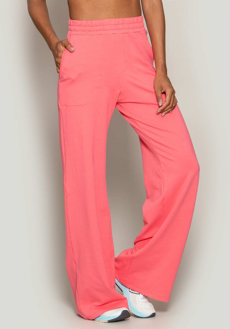 CALÇA PANTALONA MOLETINHO ROSA M